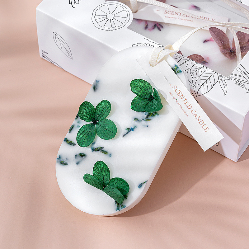 AROMA HOME Wholesale Handmade Dried Flower Car Home Fragrance Scented Soy Wax Tablets Candle 2