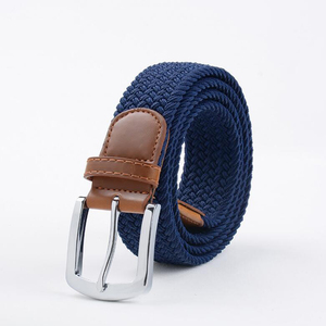 Sabuk Kanvas Anyaman Elastis Kulit PU Chongkang Promosi dengan Gesper Pin, Logo Kustom, Cetak Transfer Panas - Product Image 2