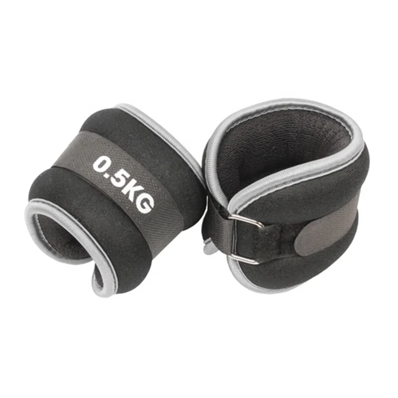 Poids Pour Chevilles Et Poignets - Lot De 2 - 0,3 à 1,5 Kg - Sangle Velcro Réglable - Rembourrage En Sable De Fer - Idéal Fitness, Rééducation, Marche