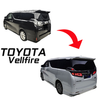 Kit carrosserie pour TOYOTA Vellfire 2015-2017, mise à niveau 2022, nouveau modèle, avec phares à LED, feux arrière à LED, pare-chocs, feux de jour