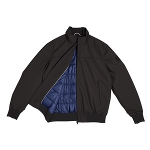 جاكيت رجالي خفيف الوزن بتصميم عتيق مطبوع حسب الطلب، سترة كاجوال بسحاب وياقة للجولف، 100% بوليستر - Product Image 4