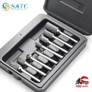 1/4'' Double Cut Tungsten Steel Carbide Rotary Burr Die Grinder Shank Bit Set Abrasive Tools From US