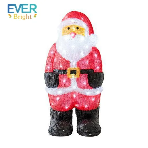 3D best-selling Factory direct wholesale Christmas outdoor waterproof decorative LED Santa Claus Sculpture motif light