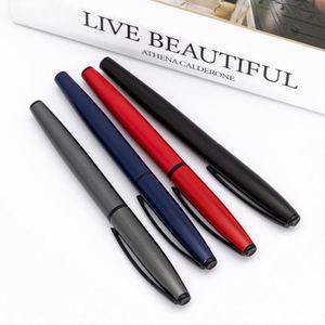 Wholesale High Quality Promotional 0.7mm Ballpoint <b>Pen</b> Comfortable Matte Black Metal with <b>Colorful</b> Red Blue Gray Black Inks - Product Image 3