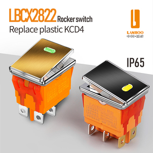 Lanboo 2822 loạt 4pin thiết bị điện 2 vị trí 16A 250VAC Rocker chuyển đổi với công tắc đèn ON-OFF Rocker Thiết bị chuyển mạch - Product Image 3