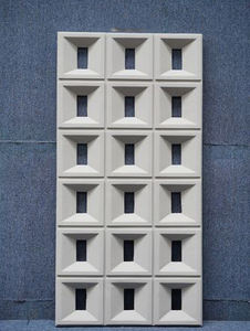 Moderne ziekenhuis wandpanelen negen vierkante grid PU steen lichtgewicht polyurethaan dubbelzijdig grid waterdicht verwijderbare bekleding - Product Image 5