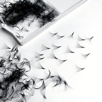 Extensions de cils individuels pré-éventailés faits à la main, base ultra-fine, naturels pour le volume, 12 rangées, sans chute