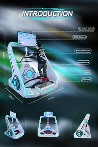 Parc d'aventure intérieur durable, simulateur <span class=keywords><strong>de</strong></span> <span class=keywords><strong>ski</strong></span> <span class=keywords><strong>de</strong></span> réalité virtuelle 9D, aluminium/métal/acier/fibre <span class=keywords><strong>de</strong></span> verre, jeux Jinns, capacité <span class=keywords><strong>de</strong></span> 100 à 500 kg - Product Image 3