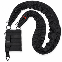 Lanière de téléphone en nylon froncé personnalisée OEM ODM avec poche zippée dissimulée et sangle de pochette détachable