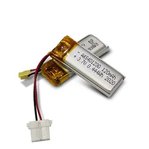 小型充電式リチウムイオンポリマーバッテリー3.7v 120mAh 401230 Lipoバッテリー (UL/IEC62133/UN38.3付き) - Product Image 2