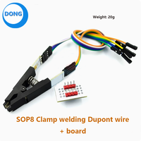 Carpeta de prueba SOP8 Clip BIOS de ocho pines Cuerpo ancho y estrecho Abrazadera universal de 8 pines Abrazadera adaptativa Quemar el soporte de chip