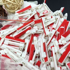 SINRONG adhesivo blanco <span class=keywords><strong>Pin</strong></span> DE SEGURIDAD etiqueta de nombre trasero broches de joyería de aleación para niños para bodas regalos fiestas compromisos - Product Image 6