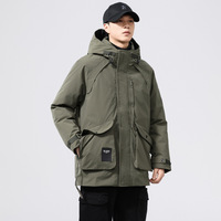 Parka en toile de coton robuste coupe-vent pour l'hiver, veste de travail d'extérieur, parkas personnalisées pour homme