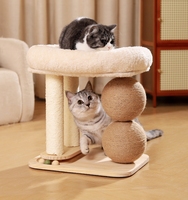Tour et griffoir pour chat de luxe moderne Fournitures en bois et sisal avec jouets et accessoires pour arbres grimpants
