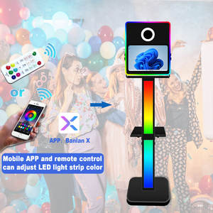 Beyaz/siyah 15.6 inç dokunmatik ekran Dslr fotoğraf kabini makinesi yazıcı ve kamera kutusu ile LED ışık çerçeve Selfie Photobooth kabuk - Product Image 2