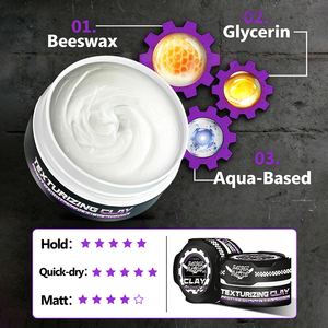 BARBERBATTLE CPNP GMPC COA MSDS Texture Boost Volume & Texture Tenue Forte Argile Coiffante pour Hommes Cheveux Marque Privée - Product Image 1