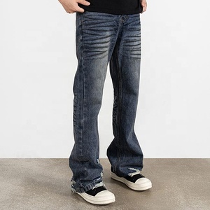Cepillado a mano, <span class=keywords><strong>pantalones</strong></span> vaqueros para <span class=keywords><strong>hombre</strong></span>, <span class=keywords><strong>pantalones</strong></span> vaqueros <span class=keywords><strong>rasgados</strong></span> de alta calidad, stock para <span class=keywords><strong>hombre</strong></span> - Product Image 3
