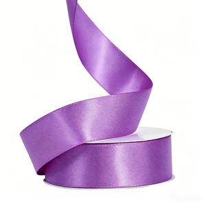 Wholesale Purple Color 30mm Double Side Smooth Satin Ribbon for Gift <b>Box</b> & Craft DIY Making - Product Image 2