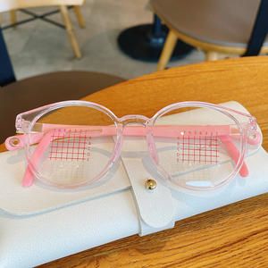 Gafas redondas para niños 5806 Tr90, montura de acrílico, lentes planas, diseño ligero para niños - Product Image 5