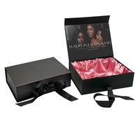 Boîte cadeau pliable haut de gamme avec ruban, logo personnalisé, boîte d'emballage magnétique de luxe pour robes de mariée, chemises, chaussures, vêtements pour bébés