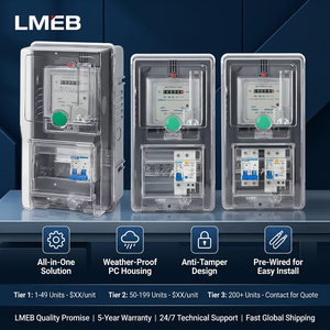 Ensemble boîtier de compteur en PVC étanche pour l'extérieur Monophasé 220V ABS Transparent en plastique ouvert pour le <span class=keywords><strong>logement</strong></span> locatif domestique - Product Image 1