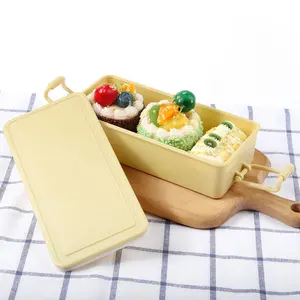 Tiffin-contenedor de alimentos a prueba de fugas para niños, fiambrera de plástico personalizado de buena calidad