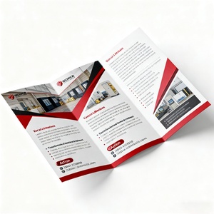 Customized Folded <b>Leaflet</b> Flyer Promotion Printable Pamphlet Trifold Brochure Introduction Manual Catalogue - Product Image 3