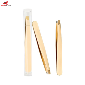 Pinzas para Cejas de Acero Inoxidable Dorado con Punta Inclinada, Ligeras y Duraderas, Venta al por Mayor Directa de Fábrica, Envío Rápido (GZ RTS), Pedidos Mixtos al por Mayor - Product Image 1