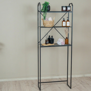 Moderno Estante de Almacenamiento de Alambre de Acero de 3 Niveles, Resistente, para Baño, Lavandería, Despensa - 22x63.5x159cm - Product Image 1