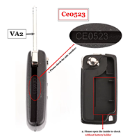 Clé télécommande 2B 2 boutons ASK FSK 433MHz PCF7941/7961 pour 207/307/307s/308/407 et Citroën C2/C3/C4/C5/Berlingo/Picasso