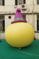 Grande Citrouille Gonflable avec Sombrero pour Installation Artistique, Gonflable Promotionnel pour Centres Commerciaux et Événements