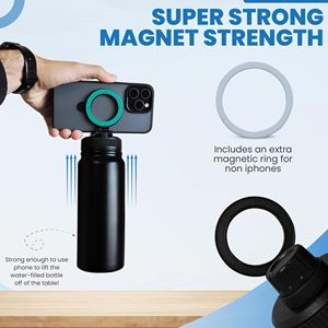 Water <b>Bottle</b> Compatible with MagSafe Phone Mount for iPhone Magnetic Phone Holder Insulated Stainless Steel Sport <b>Bottle</b> for Gym - Product Image 4
