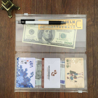Pochette de poche en PVC à fermeture éclair de taille personnelle TN Travel Porte-cartes givré Sac pour passeport en plastique Reliure à feuilles mobiles