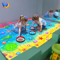 Projection interactive de produits AR, aire de jeux intérieure, piscine à sable, jeux pour enfants, projecteur d'écran au sol, art 3D, plage virtuelle, magie
