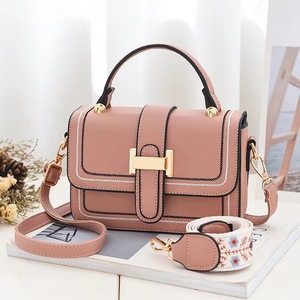 Bolso de Mano Tipo Satchel para Mujer con Hebilla Dorada, Bolso Bandolera de Cuero PU con 2 Correas para el Hombro, Bolso de Mano con Asa Superior para el Trabajo - Product Image 3