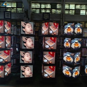 Xoay dẫn hộp đèn hiển thị quảng cáo ngoài trời Bảng <span class=keywords><strong>menu</strong></span> 4 mặt 4 lớp chiếu sáng dấu hiệu cho quán cà phê kinh doanh trung tâm - Product Image 3