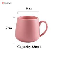 Tasse à eau en céramique noire mate de 8, 12, 14, 16 onces avec grande capacité, design moderne, gravure au laser, logo personnalisé, tasse à café