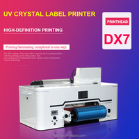 Impresora de Inyección de Tinta UV QY A3 DTF U31 DX7 de 30CM para Etiquetas de Cristal, Control de Pantalla Táctil, Impresión Automática