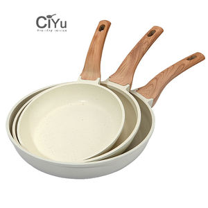 Cocina doméstica de 20/24/28cm, estufa de gas de inducción saludable, sartén para carne, Wok Sartenes para freír, sartén de granito de piedra médica antiadherente - Product Image 1