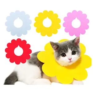 Surgery anti-licking pet recovery collar sun flower pet dog cat soft elizabethan collar