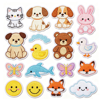 Patch brodé personnalisé en lettres cursive, monogramme, texte, initiales, alphabet, rouge et blanc