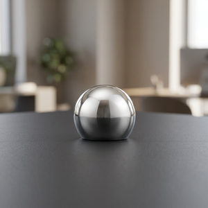 Elegant Glossy <b>Silver</b> Sphere Eco-friendly Non-spill Snap-on/Push-on Closure Perfume Cap FEA15 Neck Size Luxury Cosmetics Bottle - Product Image 2
