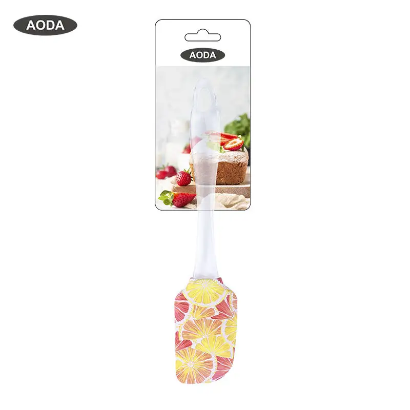 Grattoir en Silicone à motif de fruits Orange, ustensiles de cuisine personnalisés, spatule pour gâteau glacée, rose, personnalisé, ODM