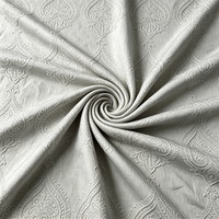 Tissu Jacquard Brocart Respirant 100% Polyester Écologique Tissé Directement de l'Usine, Motif Texturé, Largeur 98 pouces, Literie Premium