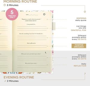 Diario Personalizado con Logotipo, Gratitud, Manifestación Diaria, Autocuidado, Tapa Dura, Espiral, <span class=keywords><strong>A5</strong></span>, Agenda, Planificador, Impresión Personalizada - Product Image 3