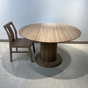 Moderner runder Esstisch aus massivem Holz, anpassbar zum Fabrik preis für Wohn-oder Hotel möbel - Product Image 5