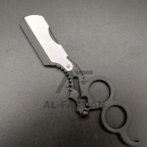 Navajas de Barbero AL-FARDAN de Acero Inoxidable Sostenible, Diseño Negro Mate, Bloqueo de Seguridad, Doble Hoja Reemplazable - Product Image 4