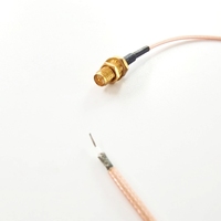 Cable de Antena RG316 de Alta Calidad con Conector SMA RP Hembra para Montaje en Panel y Conector para Sonda Preparada