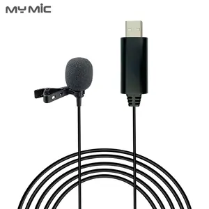 MY MIC LJU06 USB Mini Lavalier video micrófono condensador micro para PC grabación teching