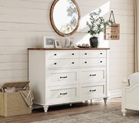 Commode moderne pour enfants avec 7 tiroirs Organisateur de rangement Commode blanche pour chambre d'enfant et bébé